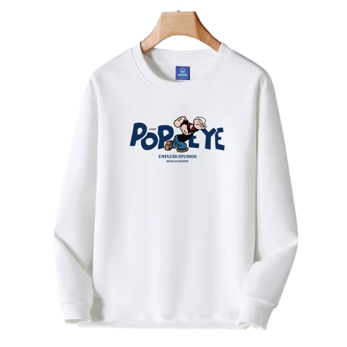 (Popeye)100% cotton round oversize printed sweatshirt