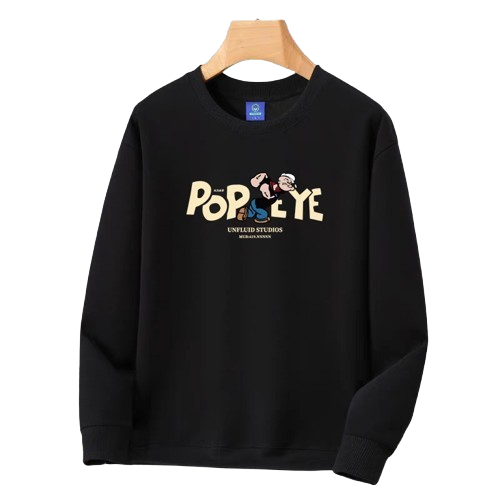 (Popeye)100% cotton round oversize printed sweatshirt