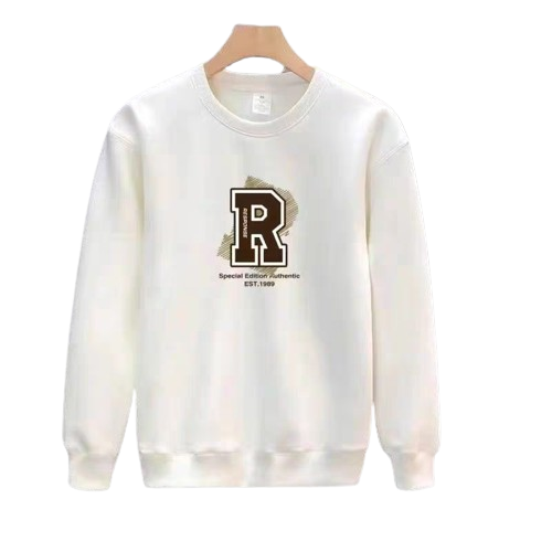 (R)100% cotton round oversize printed sweatshirt